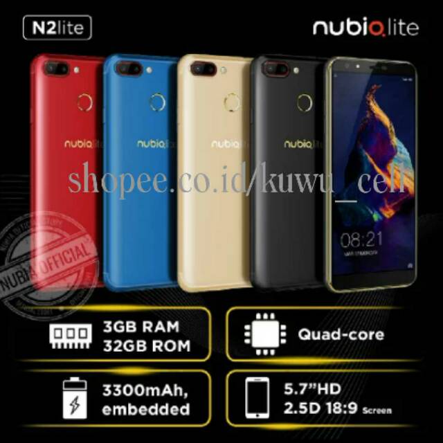 New NUBIA N2 LITE RAM 3GB/32GB FULLVIEW™ || GARANSI RESMI 1 TAHUN