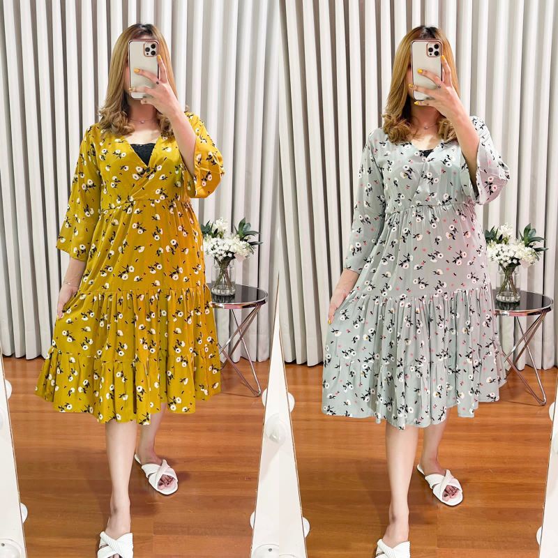 Dress kinan | Daster Rayon | Daster Ruffle| Daster viral | Daster kekinian