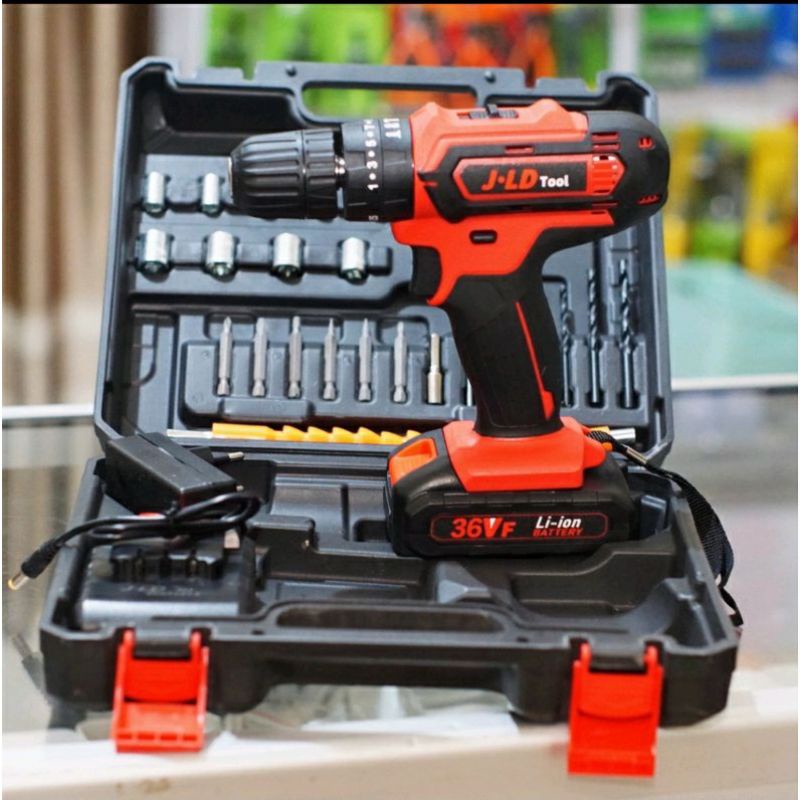 Mesin bor beton 13mm Cordless impact drill JLD 48V bor batrei Tembok kayu besi
