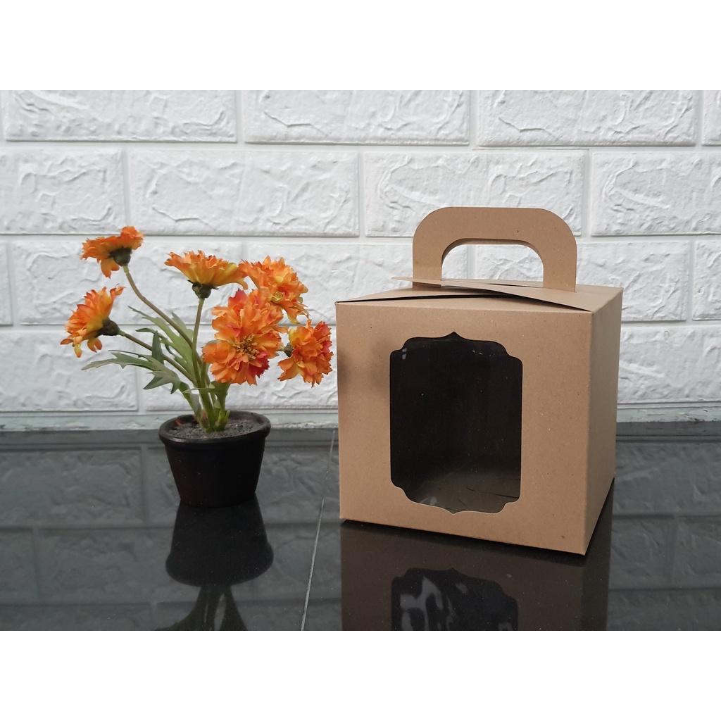 

Gable Box / Snack Box Handle / Box Jinjing Uk. 15 x 15 x Tinggi 13,5 cm