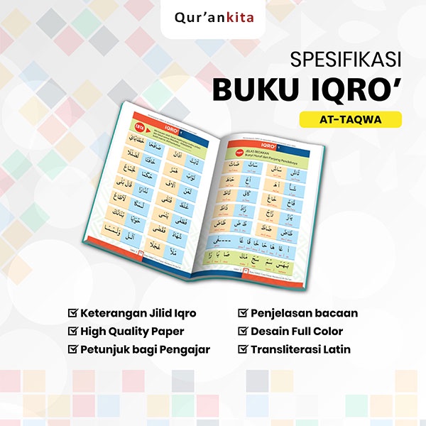 Buku Iqro Milenial | At-Taqwa | Gratis Custom Nama