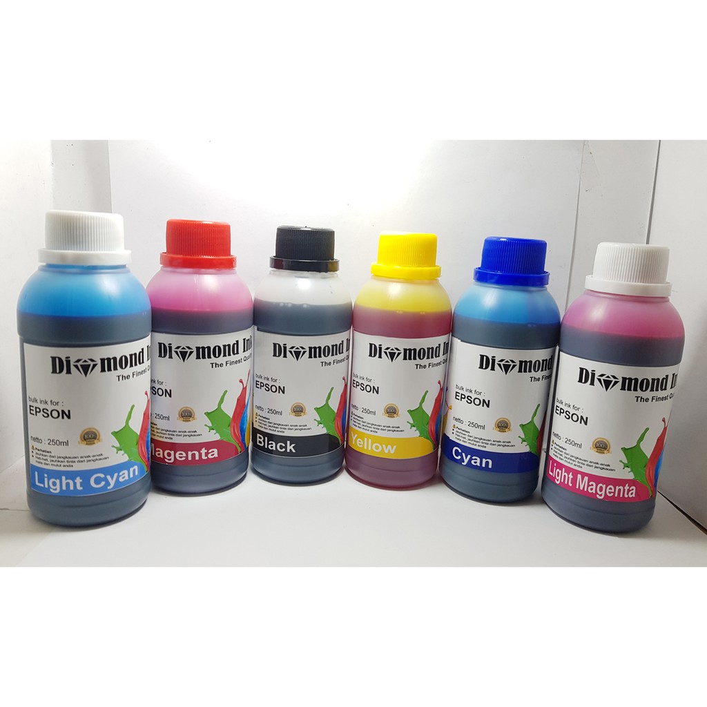 Tinta Epson Isi Ulang 250ml Diamond Ink L120 L310 L220 L360 L365 L1300 L1800 L800 L805 Dll