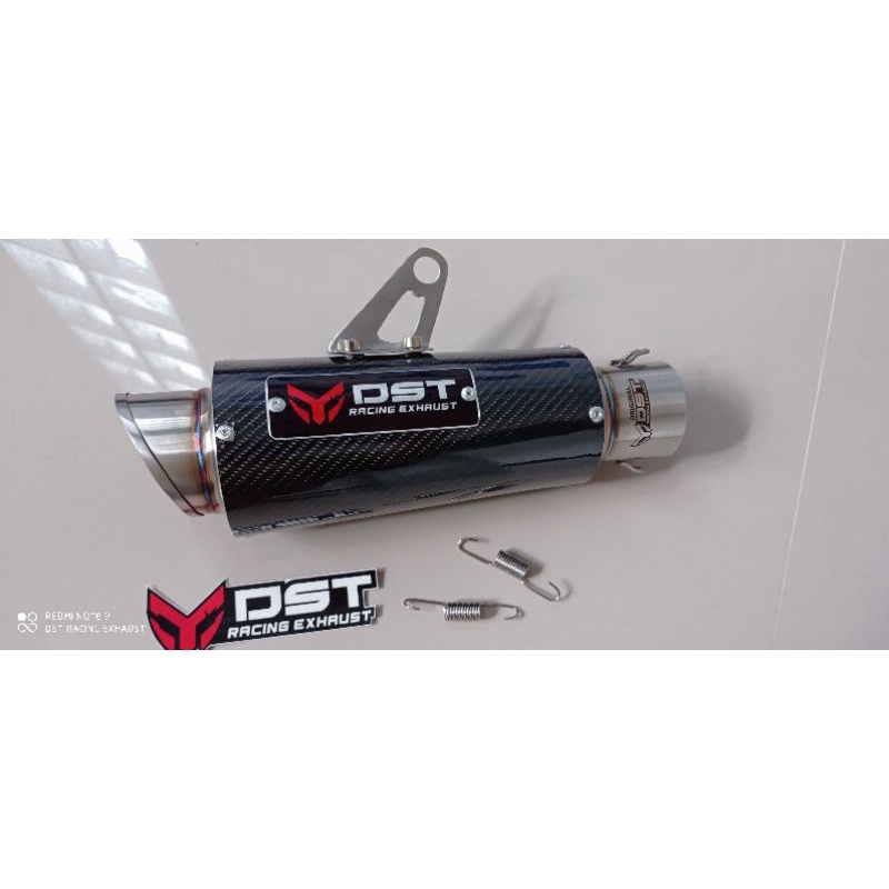 Knalpot original DST Racing carbon full stenlis knalpot racing universal intel 50mm-6