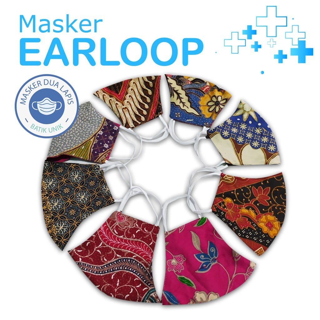 Cod Masker Dan Konektor Masker Batik Solo Bolak Balik Dua Lapis Jahitan Rapi Non Medis Washable