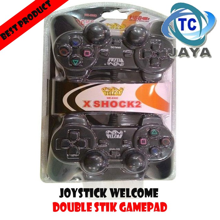 Joystick Welcome Double Stik Gamepad - Hitam