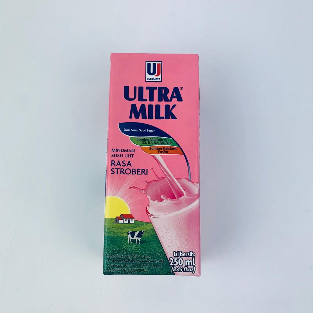 Susu / Susu ultra / UHT / Putih / Coklat / Stroberi / 250ml