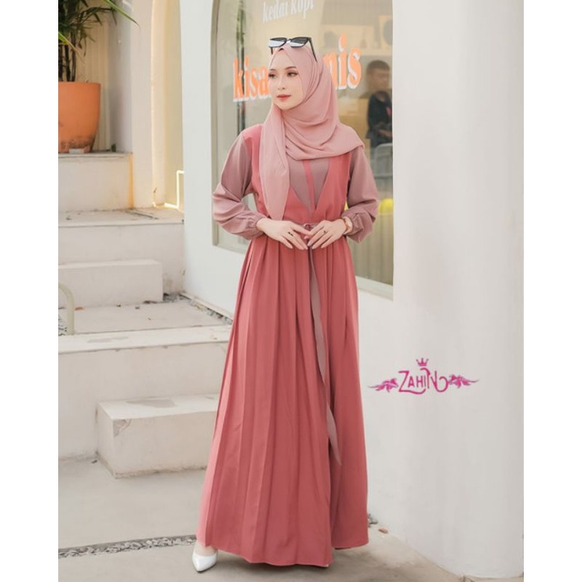 LAURA DRESS BY ZAHIN/ DRESS LAURA BY ZAHIN/DRESS KONDANGAN/ GAMIS ITY CREPE/GAMIS KEKINIAN AKU KARIS