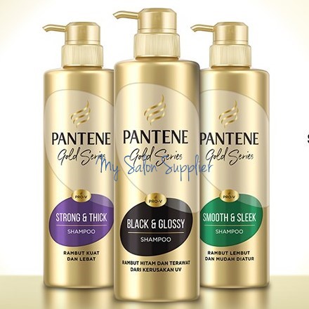 Pantene Gold Series Shampoo Pump 450ml Smooth / Strong