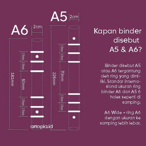 [A6 Wide]  Half Window Binder Album Penyimpanan Photocard / Sleeve 4P 6 Ring Holes Lubang Estetik Aesthetic binder