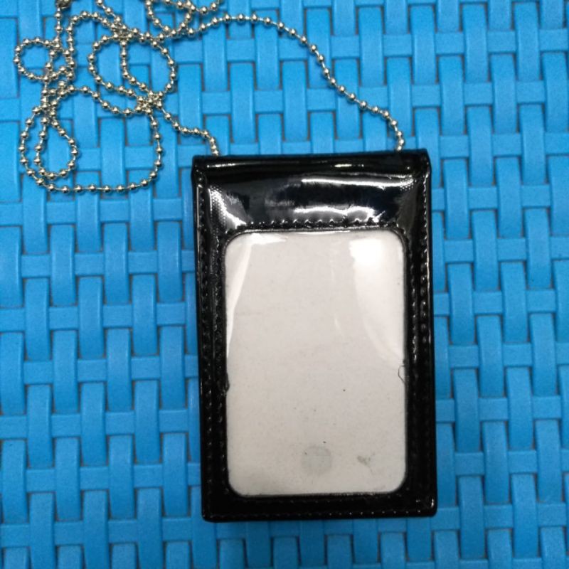 

id card saku + rantai ber magnet bahan kulit