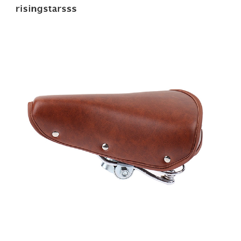 Rsid Span-new Vintage Retro Sepeda Bike Cycle PU Leather Saddle Seat Spring Kursi Nyaman