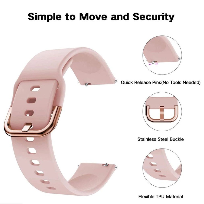 ✅NEW Samsung/Huawei 20/22mm Silicone Bracelet Belt/Smart Watch strap