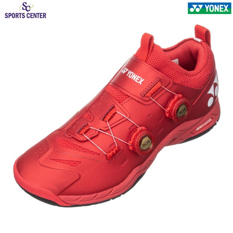 New Sepatu Badminton Yonex Power Cushion BOA Infinity 2 Metalic Red