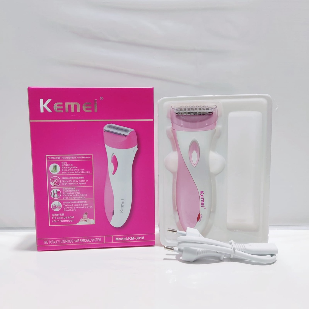 PROMO!! Alat Cukur Bulu Kemei KM-3018 Lady Shaver Woman Cukuran Wanita KM 3018