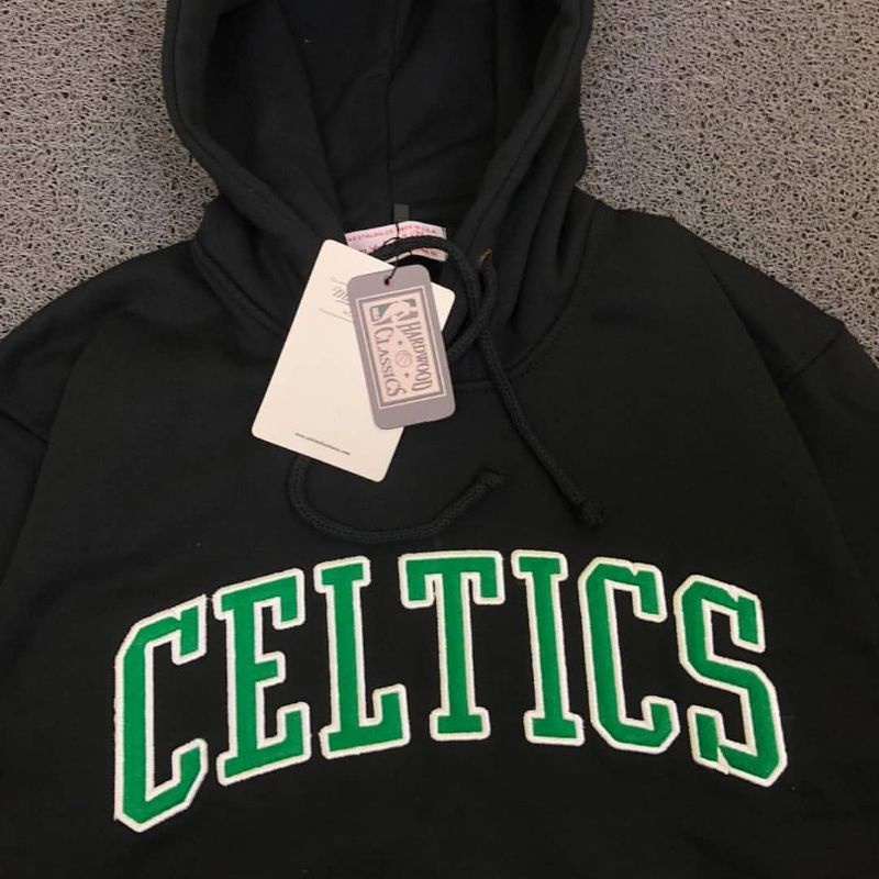 HOODIE CELTICS MITCHELL&amp;NESS PREM QUALITY HARDWOORD AUTHENTIC CLASSIC - JAKET CELTICS BASTON HOODIE BESELLER