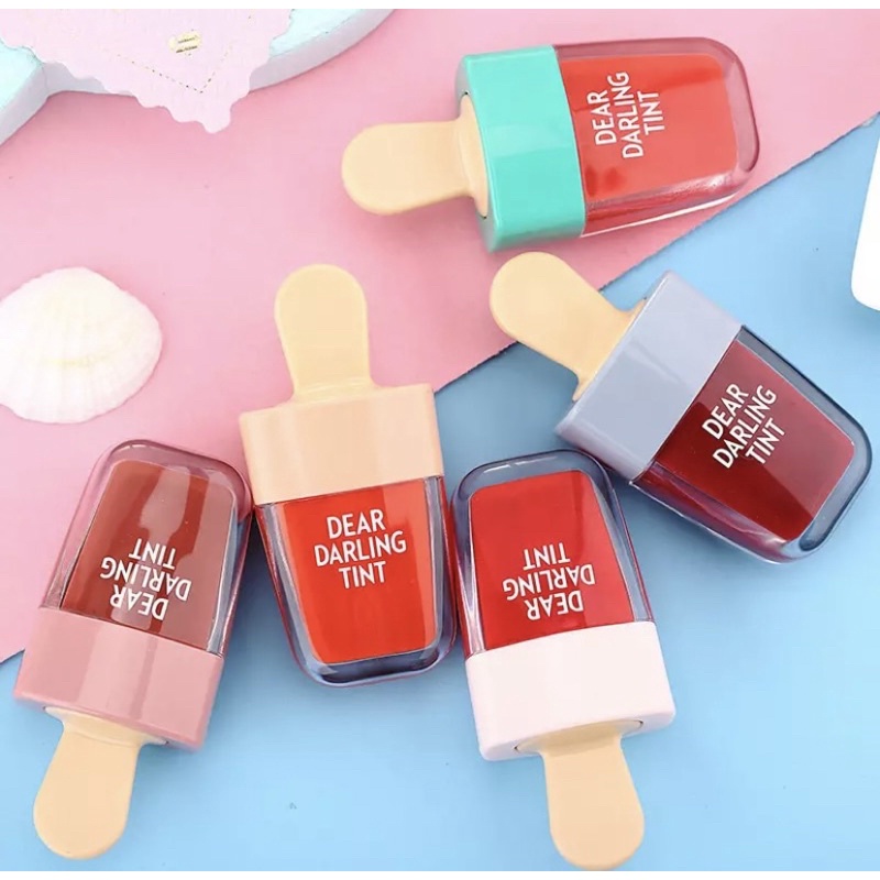 HOPE STORE - Liptint Dear Darling Lip Tint - Dear Darling Water Gel Tint Ice Cream LIPTINT MATTE LIP TINT (1 Pcs)