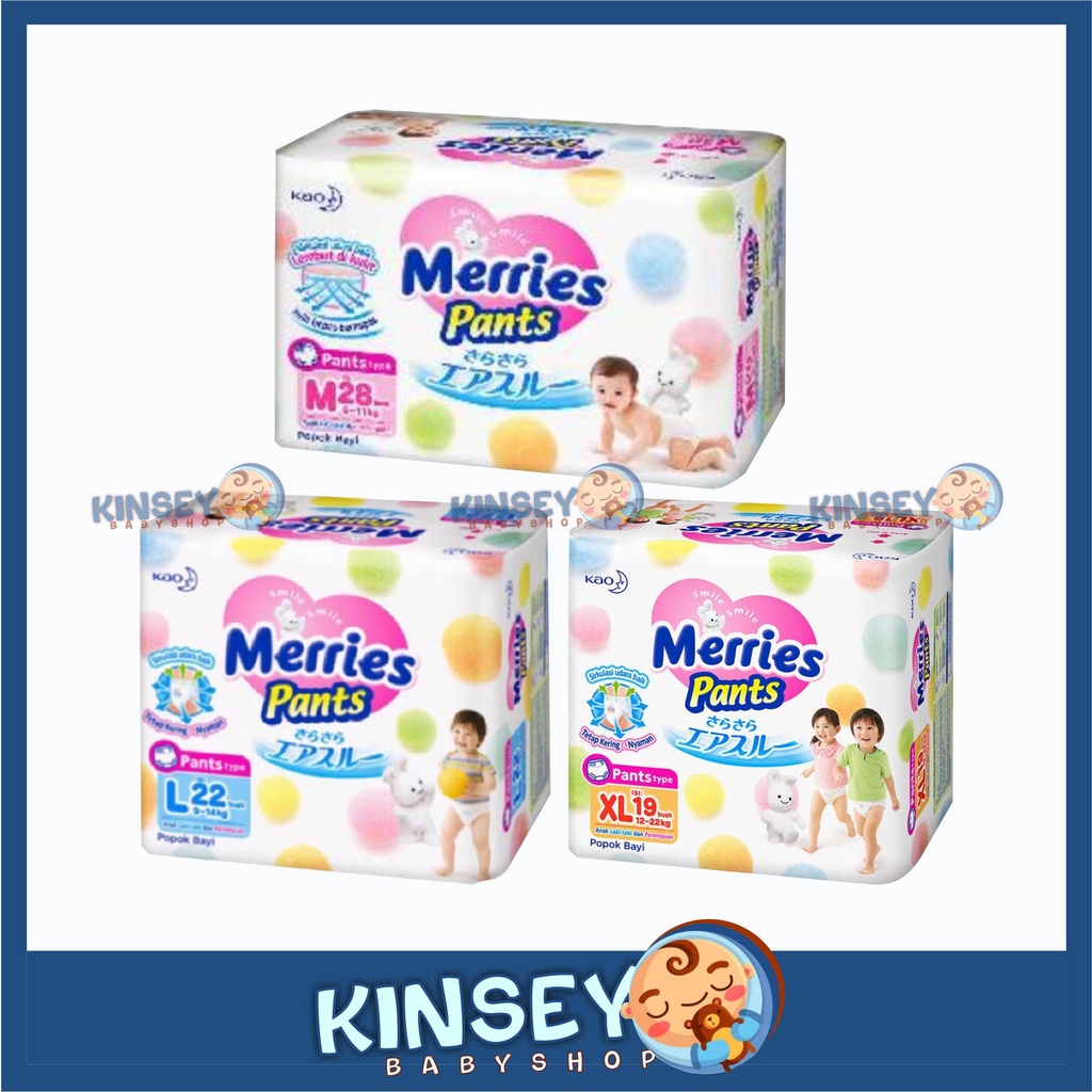 Merries Premium Pants M28 L22 XL19 Popok Bayi Celana