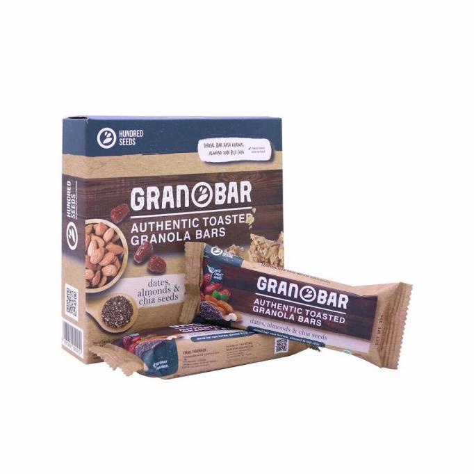 

Granobar Dates, Almonds & Chia Seeds Granola Makanan I Snack5Pcs