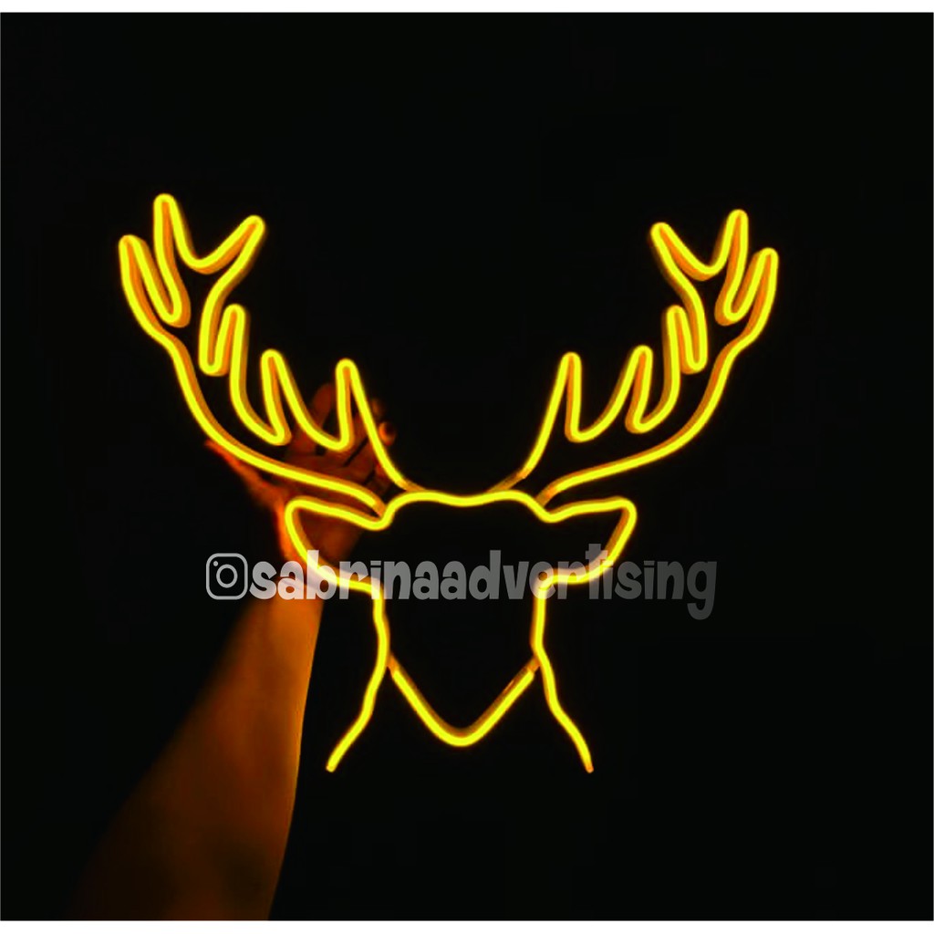 

NEON FLEX SIGN ICON COSTUM "KEPALA RUSA'' Size 24,5 X 22 cm