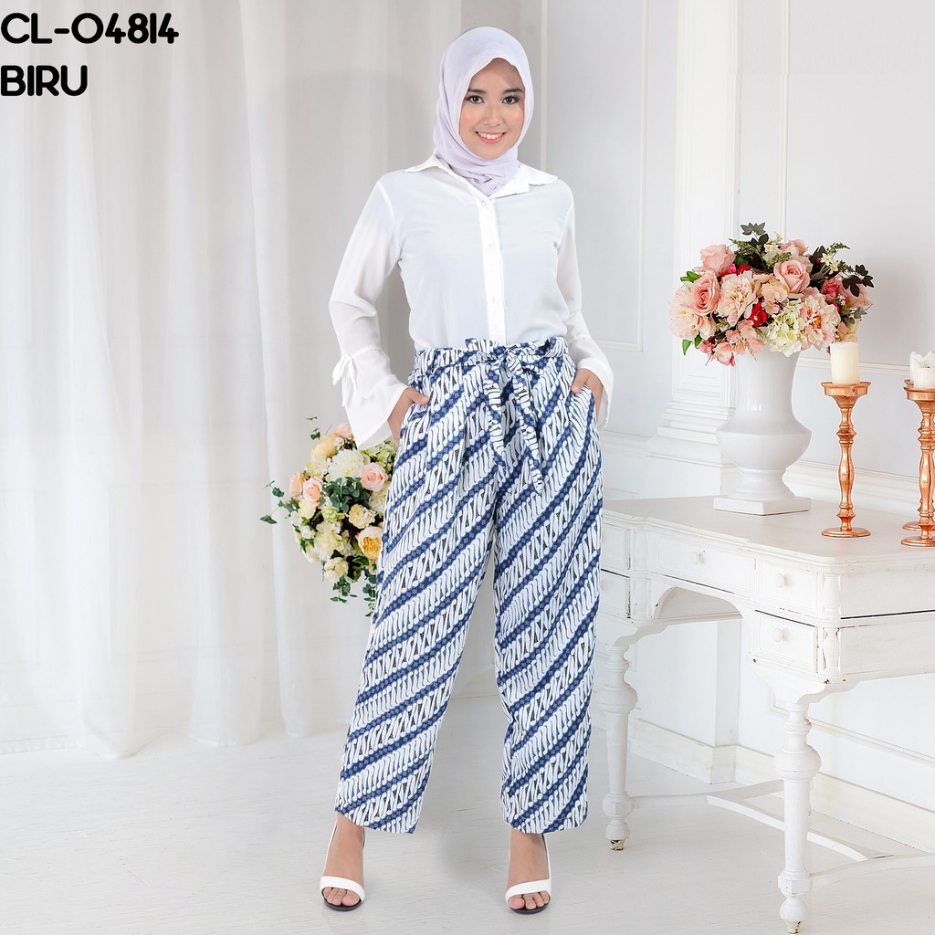 BL C 04814 Celana  Kulot Batik  Murah Wanita Kekinian  