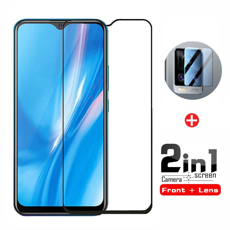 PROMO 2IN1 TEMPERED GLASS VIVO V20 ANTI GORES KACA FULL LAYAR