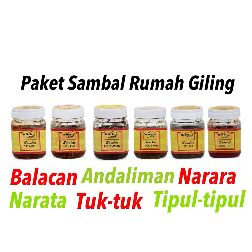 

Paket Sambal Rumah Giling, favorit pedas nya!