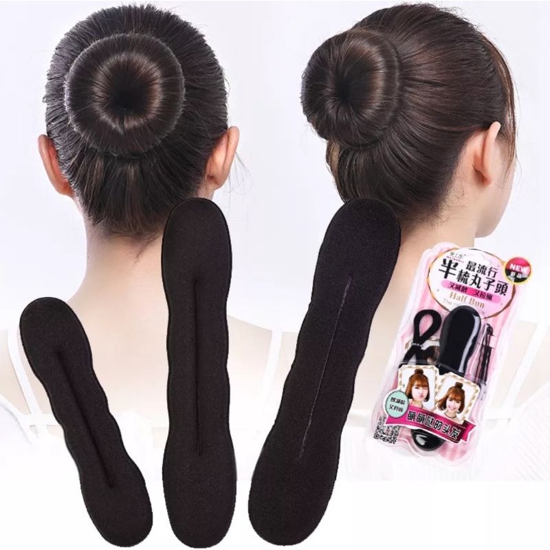 Alat Keriting Rambut Alat Pengiriting Rambut Klip Model Donat Busa Isi 2pcs 17.5cm dan 22.5cm-Isi 2pcs