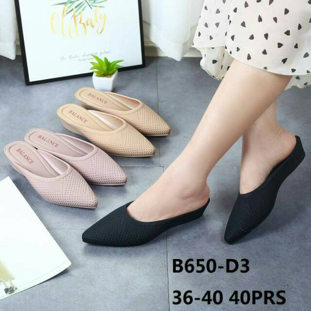 BLC 650 Sandal Jelly Wedges Wanita Rajut