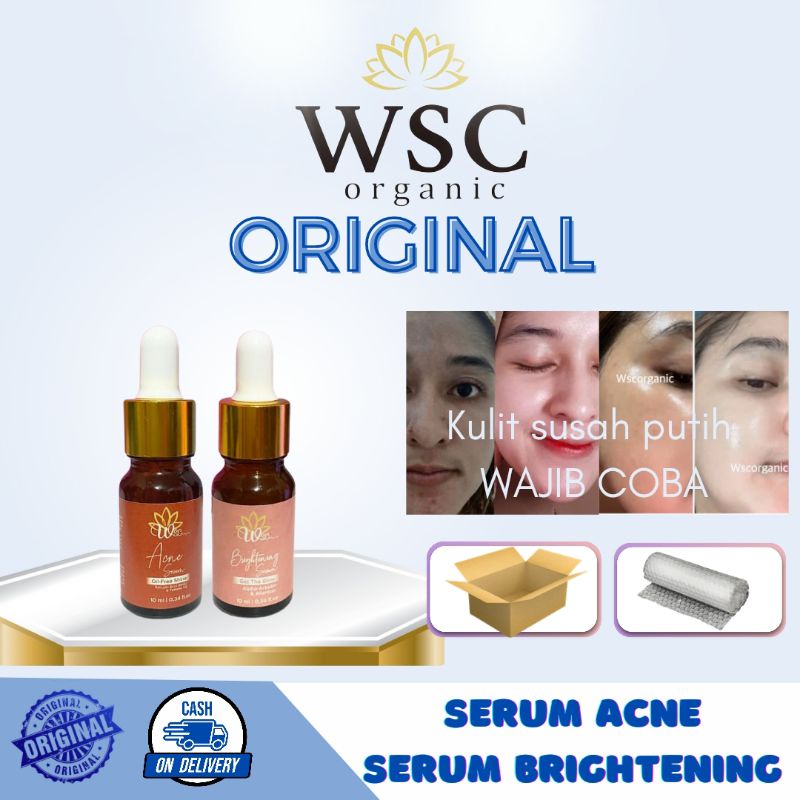 WSC ORGANIC SERUM ACNE DAN SERUM BRIGHTENING