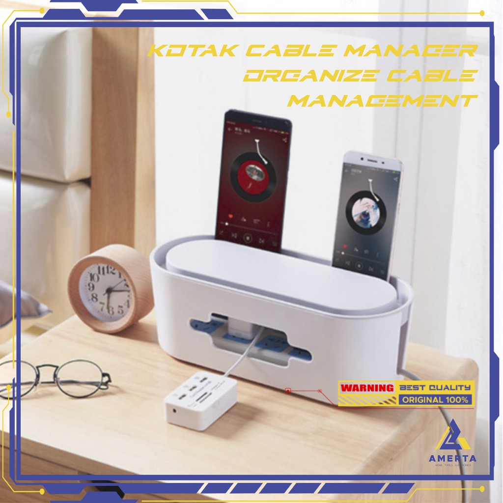 Kotak Organizer Kabel Charger / Cable Management Box