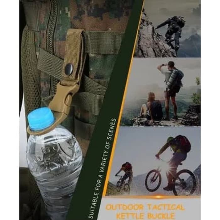 Tali PEGANGAN BOTOL Minum Olahraga Buckle Hook EDC Backpack Hanger Bottle Tactical Kettle Buckle