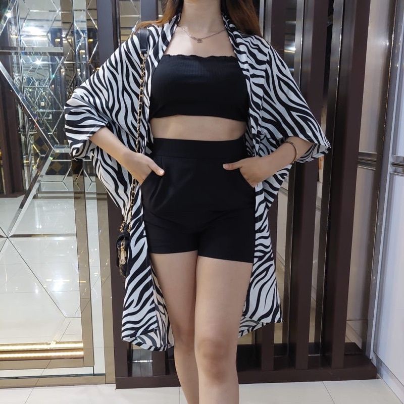 OUTER SCRAF HIJAB RAYON ADEN MOTIF ZEBRA | SCRAF OUTER RAYON