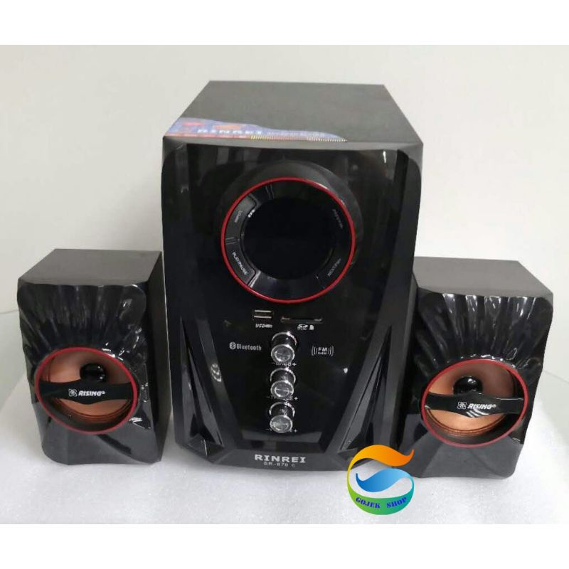 Speaker Aktif RINREI SR 878 N Audio Multimedia 2.1 Bluetooth - USB - SD Card - Radio - Remote