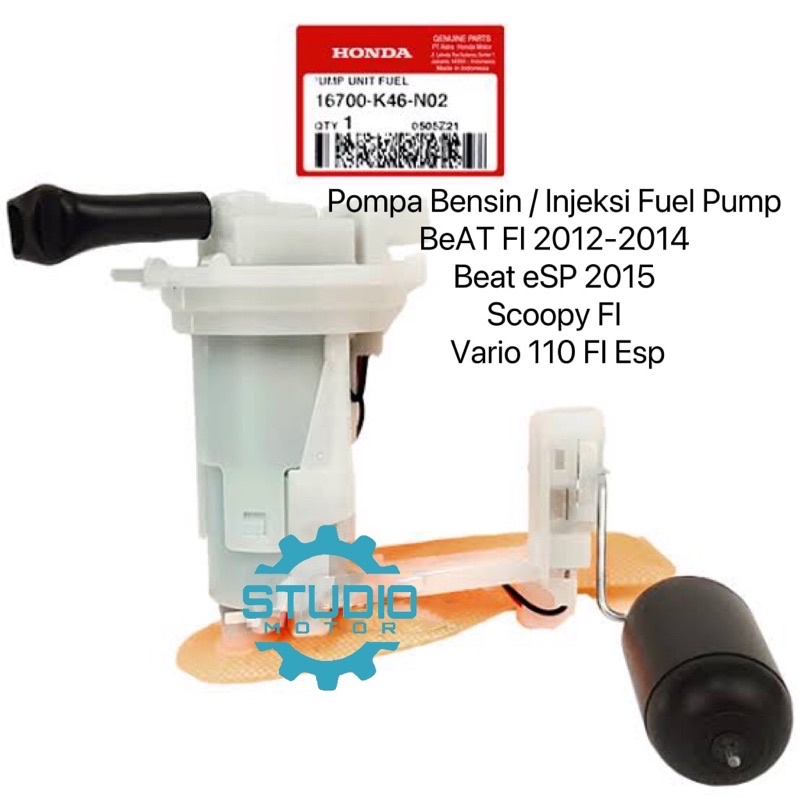 16700K46N02 Pompa Bensin / Injeksi Fuel Pump BeAT FI eSP 2015 Scoopy FI Vario 110 FI Esp 16700-K46-N02