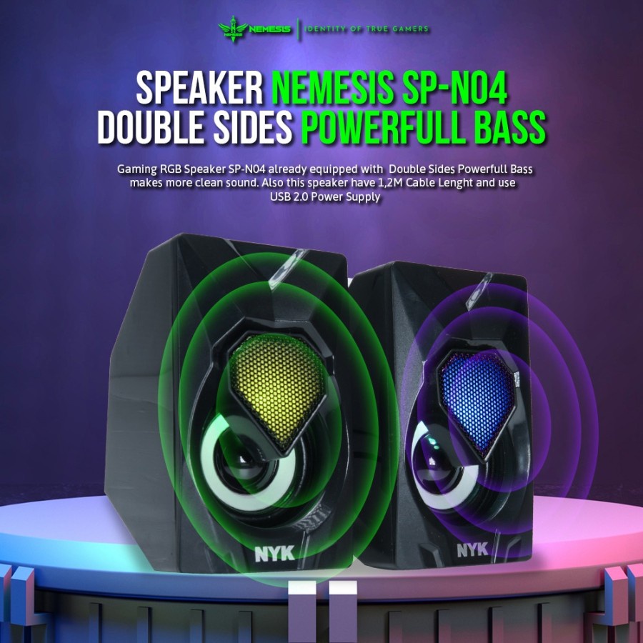 Speaker Gaming Stereo Audio RGB NYK SP-N04 Nemesis