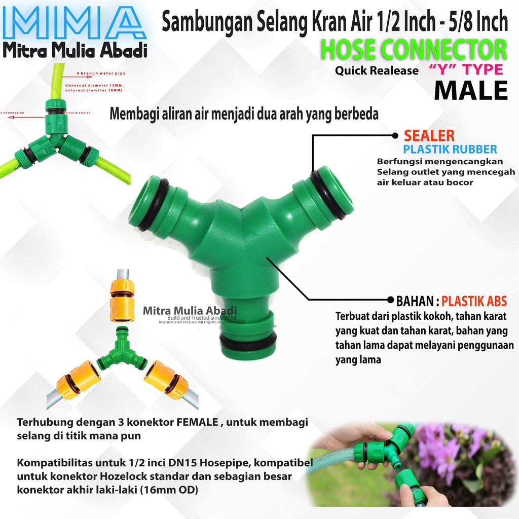 Sambungan Selang Kran Air 1/2 Inch - 5/8 Inch I Konektor Selang