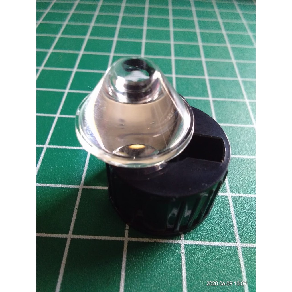 2PCS [DSP-9094] LENSA POLOS 60 DERAJAT+HOLDER CASING HPL 1W-5W NAPAK POLOS HITAM