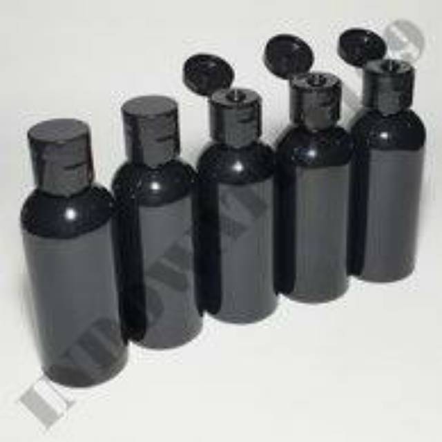 Botol 60ml Hitam + Tutup Fliptop Presstop Presson Flipon Spray Sprey Pump Threatment