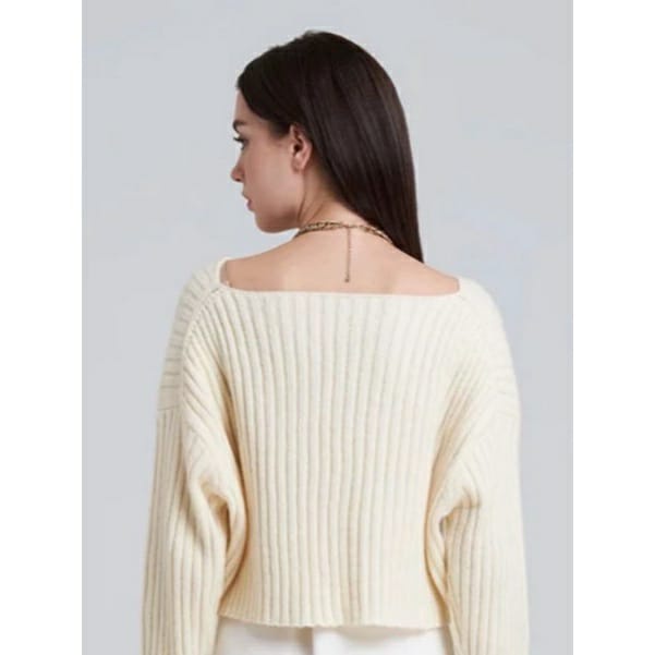 TOKUDAI CROP KNIT SWEATER_ crop_Oversize_rajut tebal7get