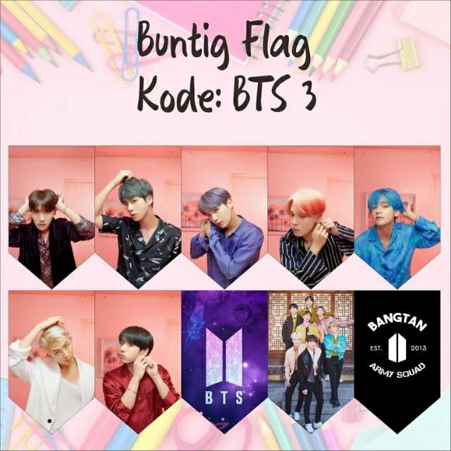 [Bayar di Tempat] Buntig Flag BTS Ready