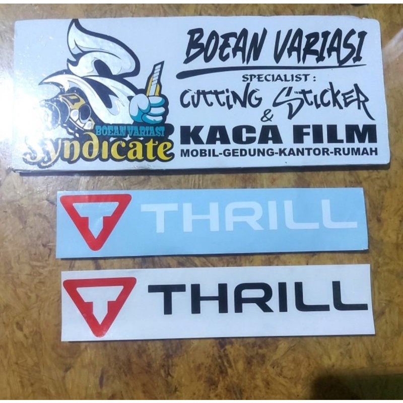 Cutting sticker merk sepeda THRILL