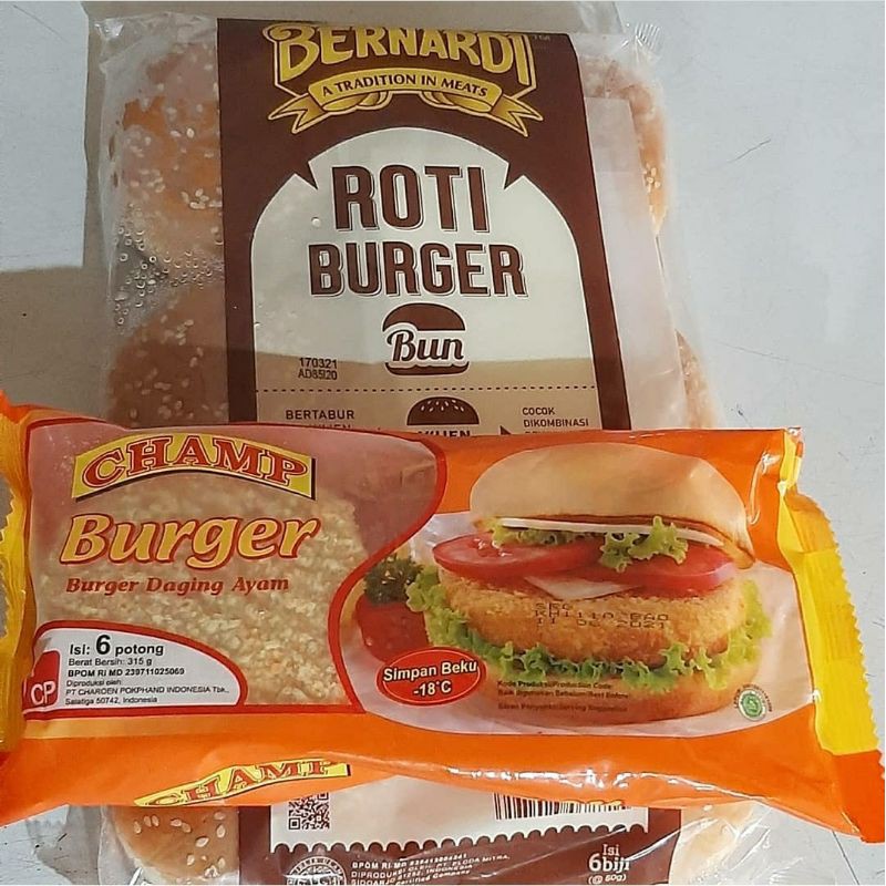 

PAKET BURGER BERNARDI + CHICKEN ISI 6