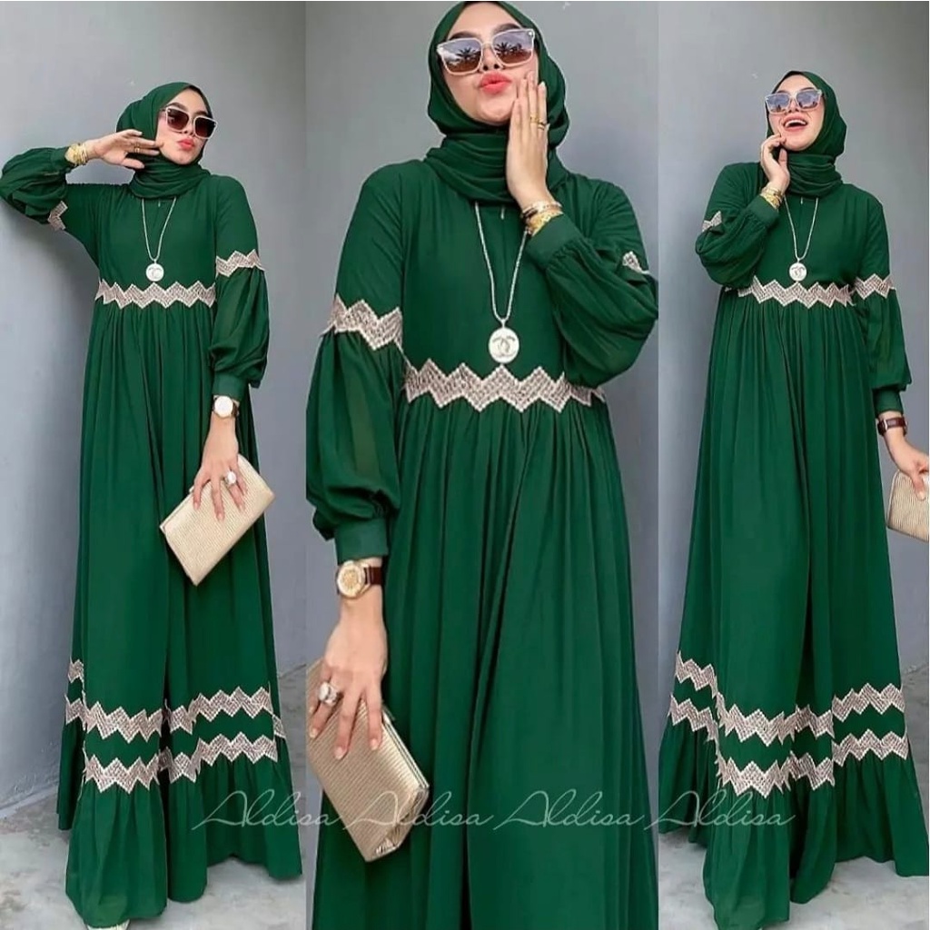 MAXI ALDISA syari GAMIS lebaran Muslim JUMBO