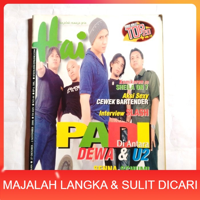 Majalah HAI No.44 Okt 2000 Cover PADI Langka