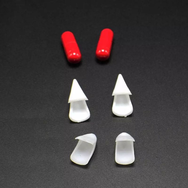 SET 6 PCS DARAH PALSU + GIGI TARING  SET FAKE FANG BLOOD VAMPIR COSPLAY HALLOWEEN PRANK