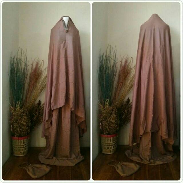 MUKENA  BALI POLOS JUMBO NAJWA WARNA MOCCA/COKSU