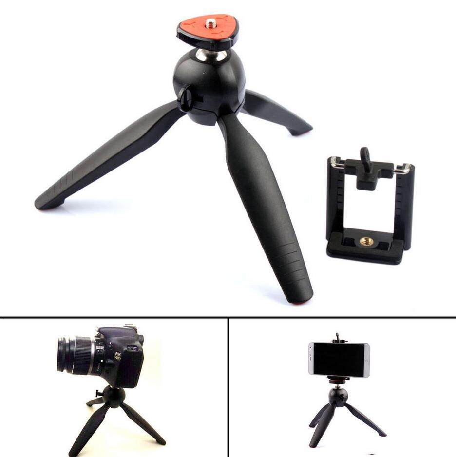 Yunteng Tripod Mini YT-228 / DF 228 Mini Tripod Mount + Phone Holder Clip Desktop Self-Tripod