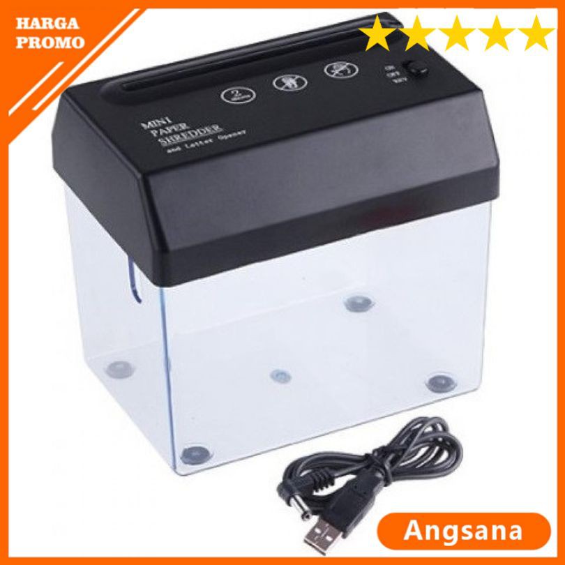 

Terlaris Alat Penghancur Kertas Mini USB Paper Shredder with Letter Opener