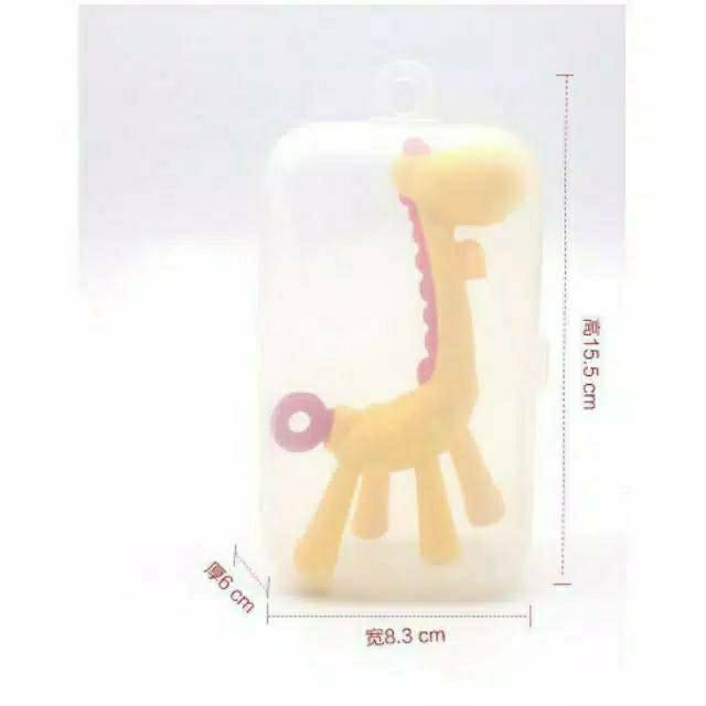 GIGITAN BAYI JERAPAH Teether Giraffe Gigitan Bayi Jerapah baby kids ange silicone kuning pink