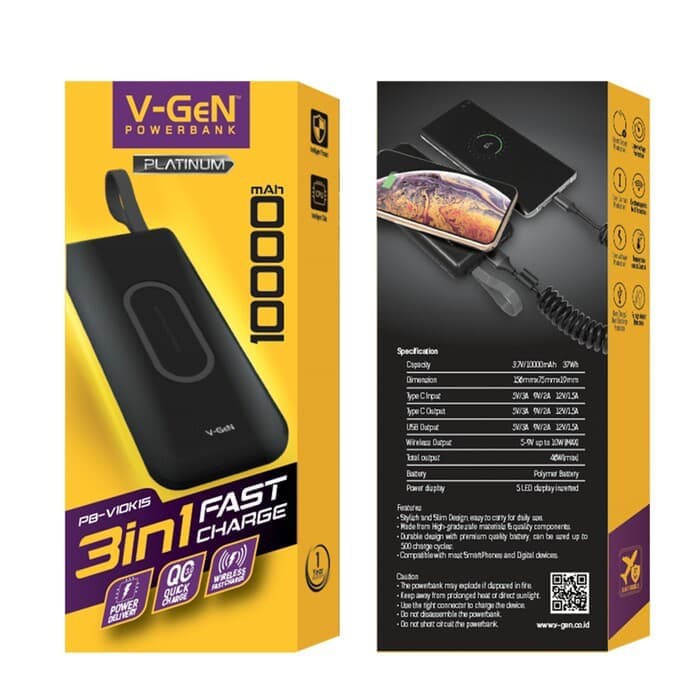POWER BANK vgen 10000mah fast charging